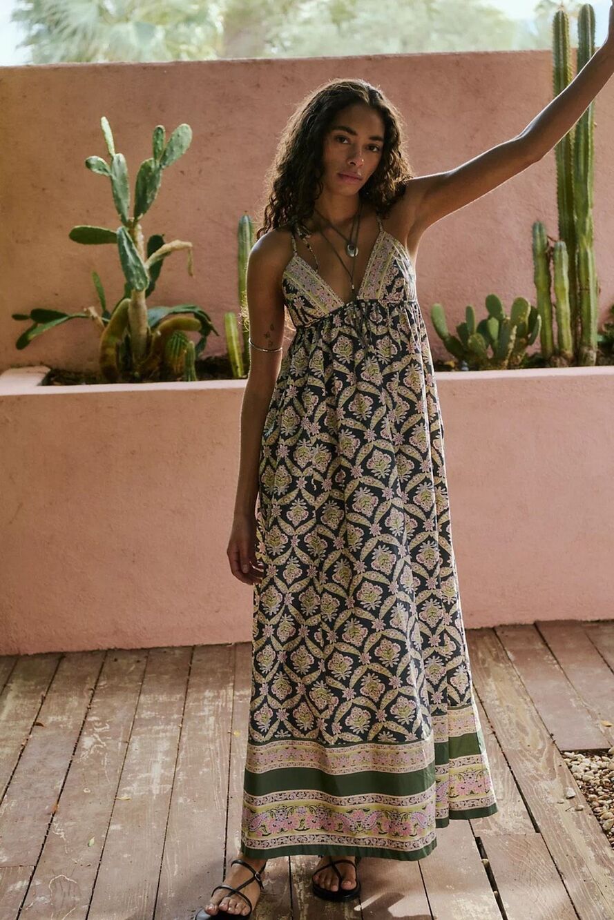 Free People Sorrento Stroll Printed Maxi Dress
